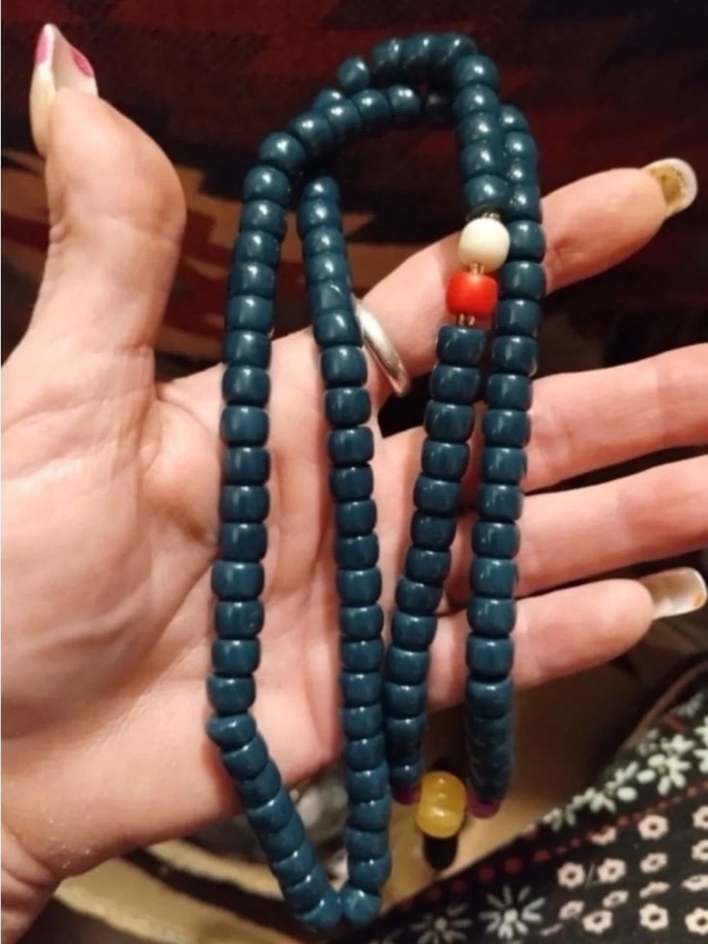 Lapis Prayer Necklace Mala UHQ